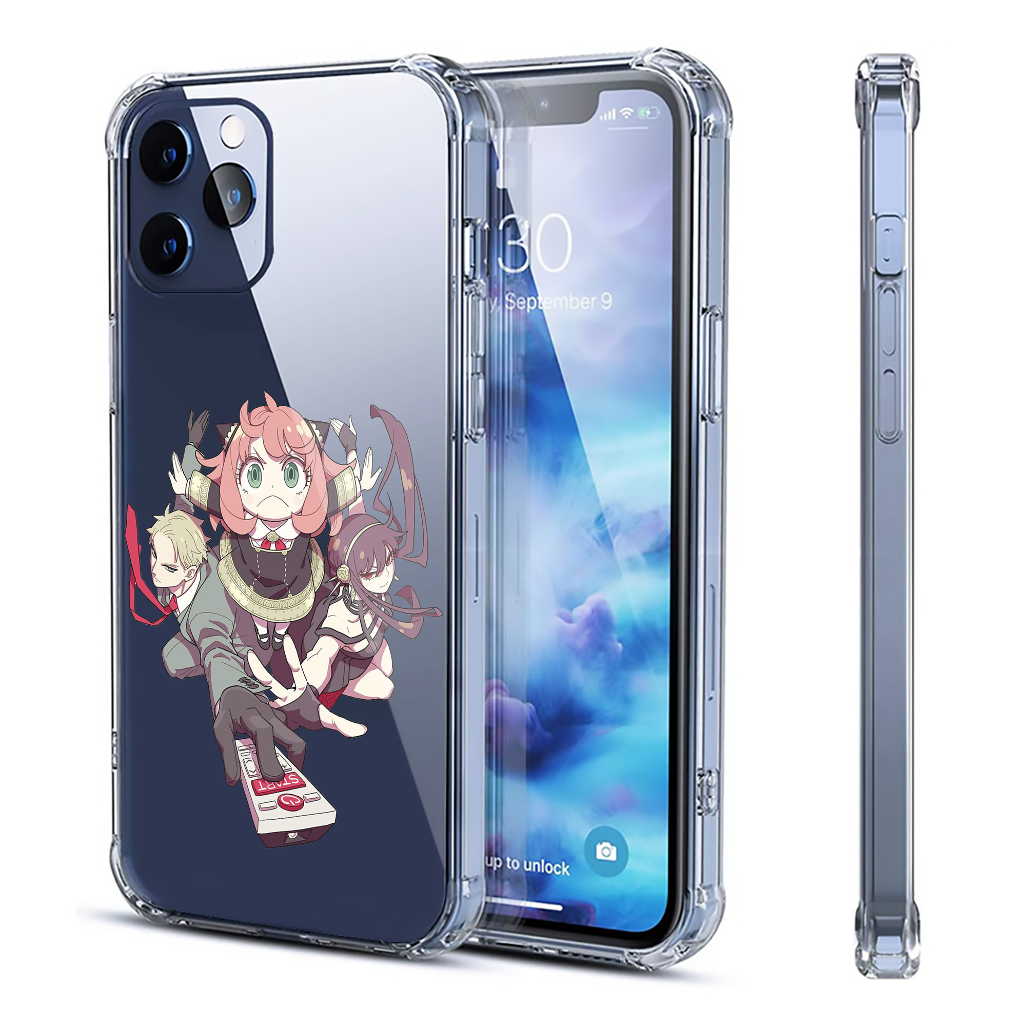 （画像用） SPY×FAMILY间谍家家酒 【iPhone 12シリーズ対応】透明スマホケース（クリアソフトケース）